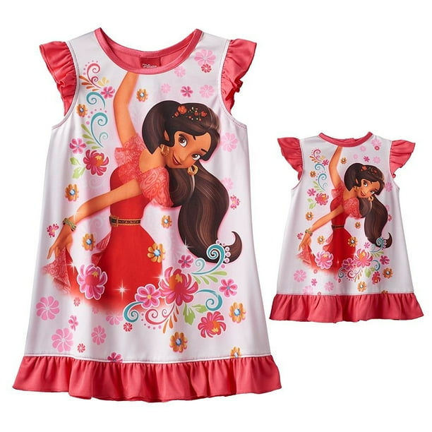 Disney Girls Elena of Avalor Nightgown with Matching Doll Gown